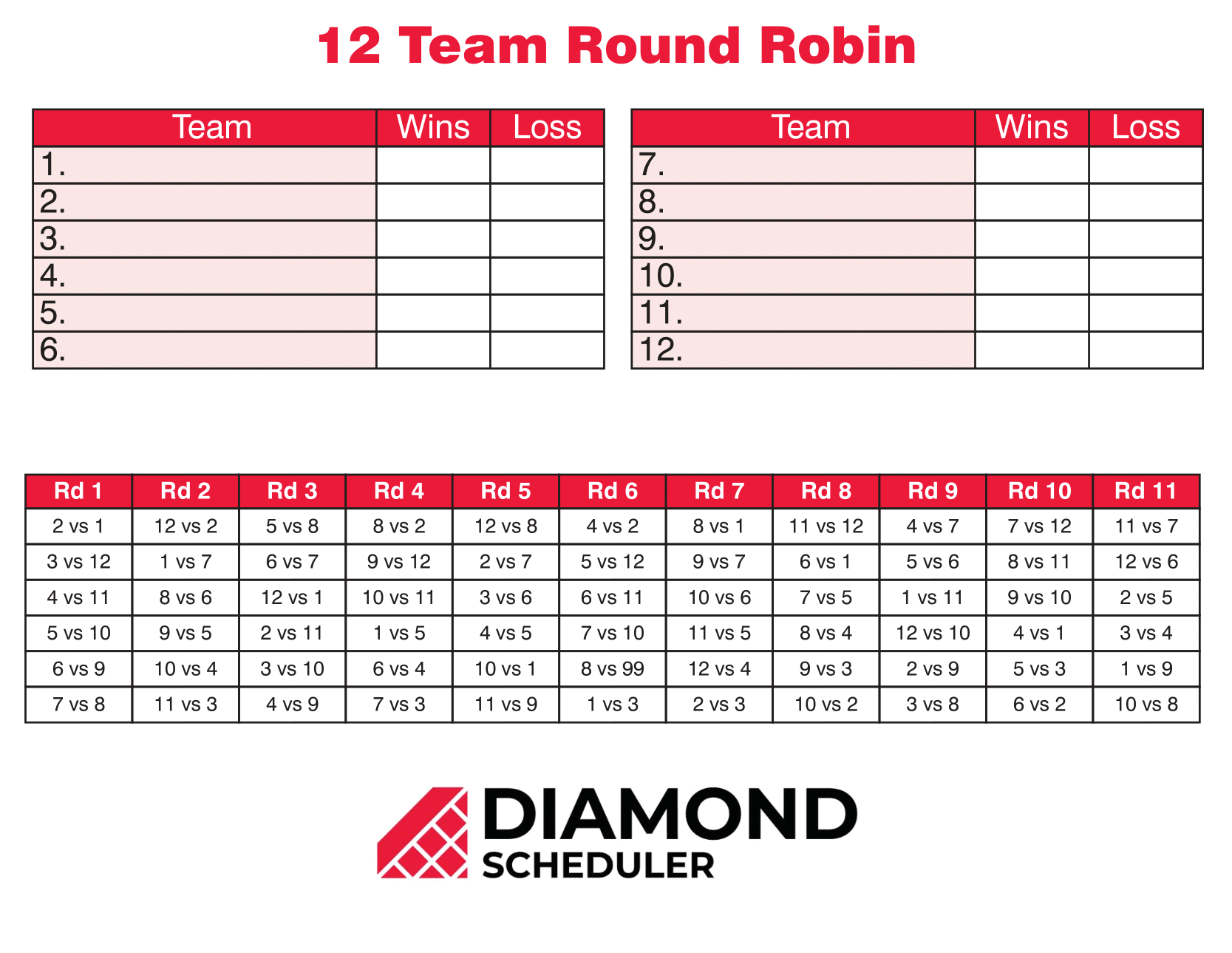 Bracket Print, Tournament bracket maker